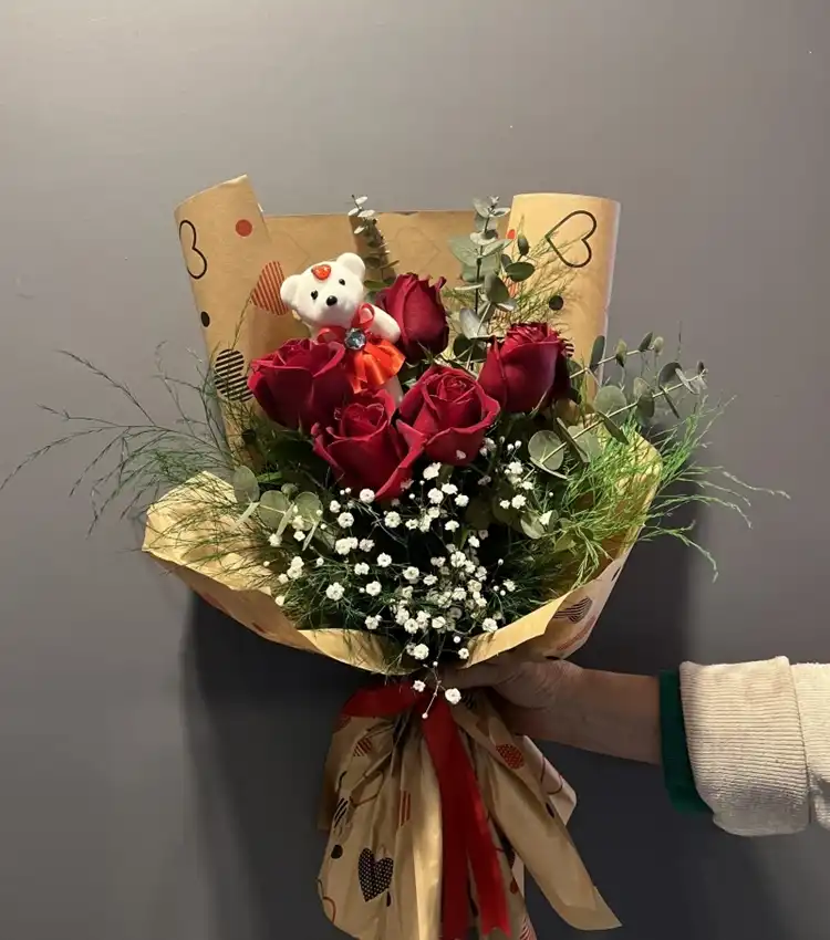 Kırmızı Gül 5'li