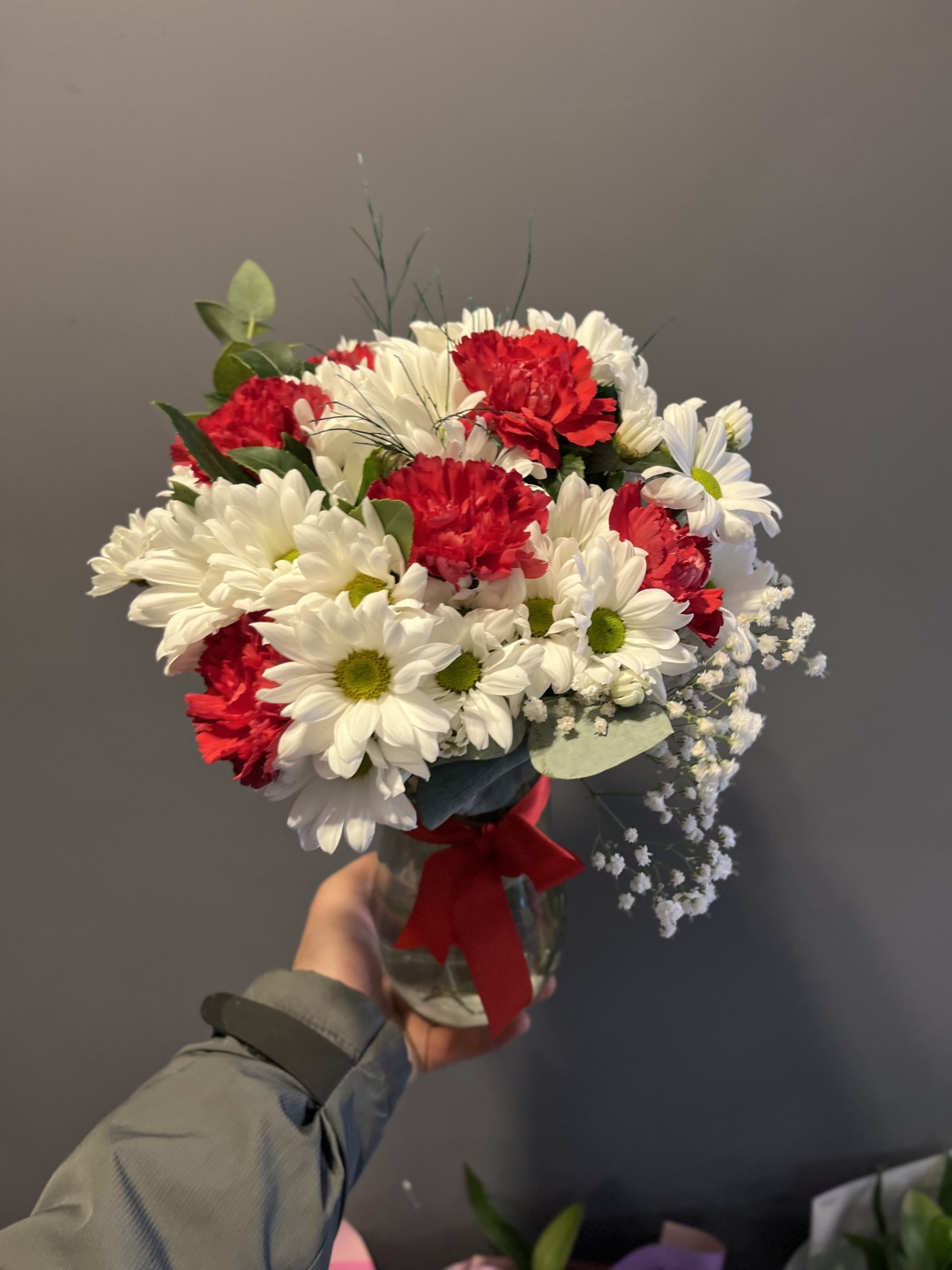 Paşabahçe Vazoda Karanfil ve Papatyalar