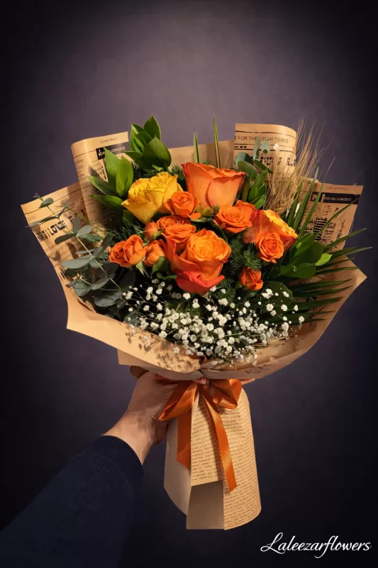 Premium Turuncu Güller ve Çardak Güller